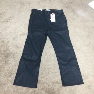 Zara WMN SZ/12 The Dreed Flare Black Slim Fit Hi Rise Cropped Leg Jeans